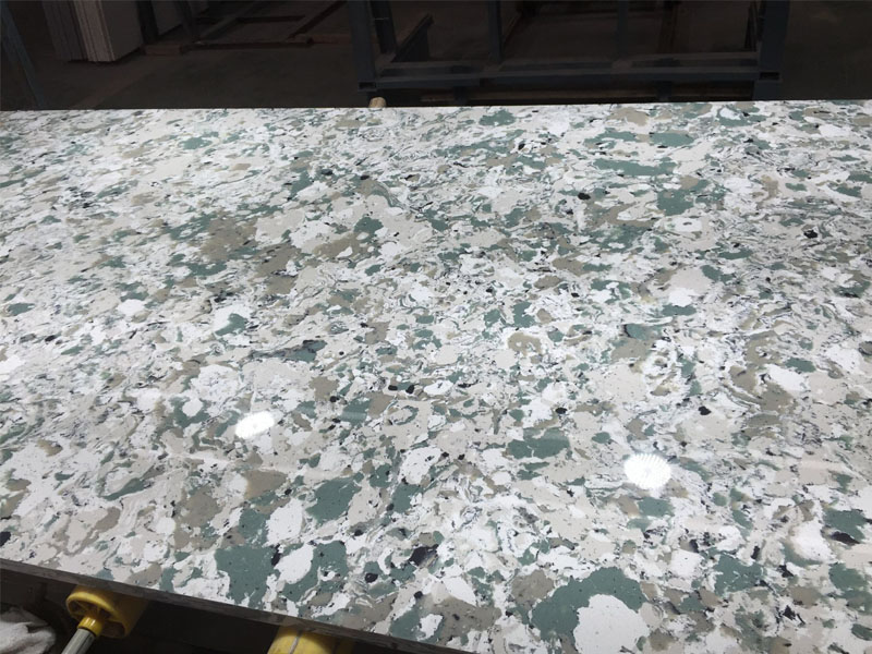 Granite color quartz slab