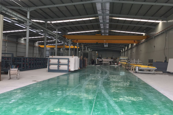Engineered quartz production lines in factory