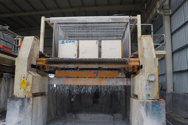 artificial marble blocks cutting process