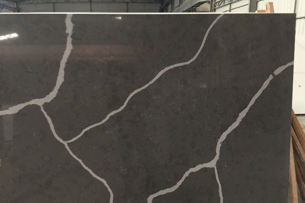 Calacatta marble design grey quartz slab 