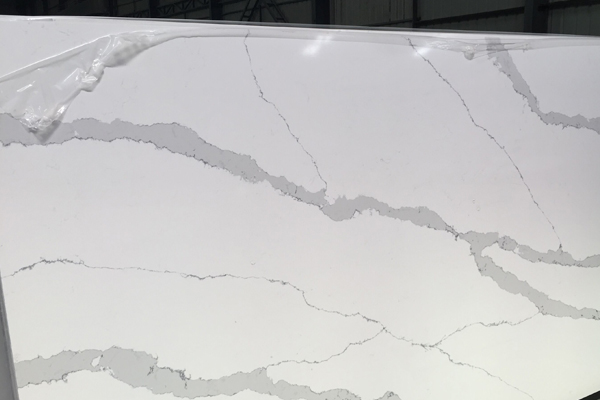 cheap price calacatta white quartz slab 