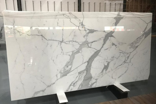 calacatta white marble slab 