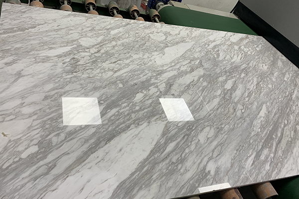 white and gray marble slab