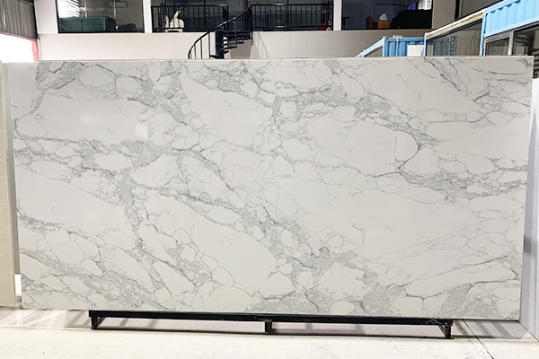 big grain white quartz slab factory 