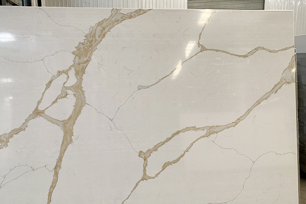 china made quartz slab gold 