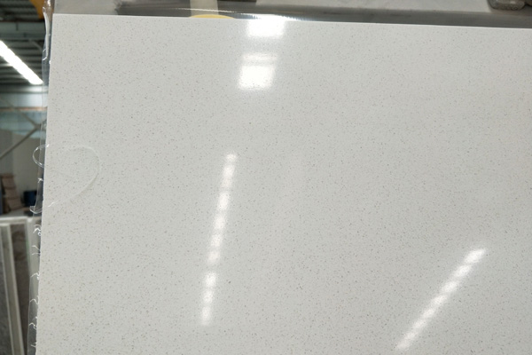 snow powder white quartz surface