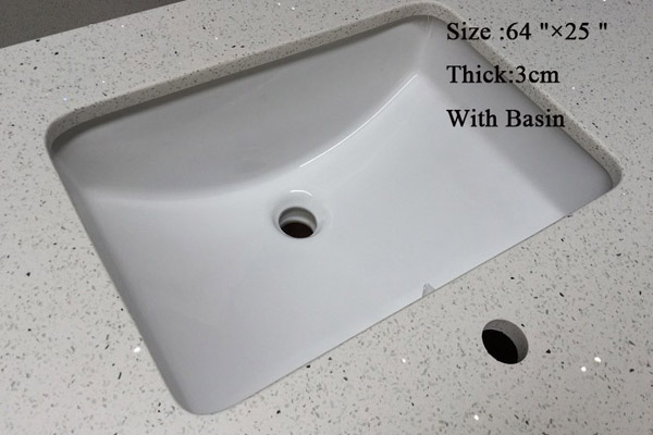 white mirror sparkling quartz top 