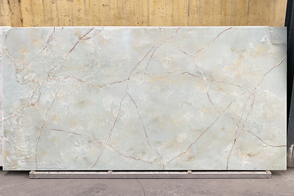 translucent green quartz for bar counters