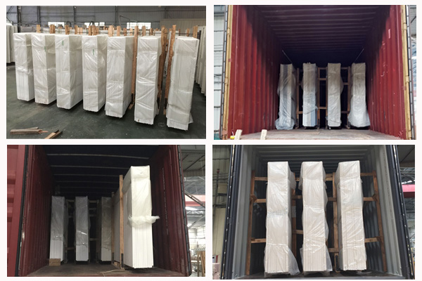 loading quartz slabs in the container
