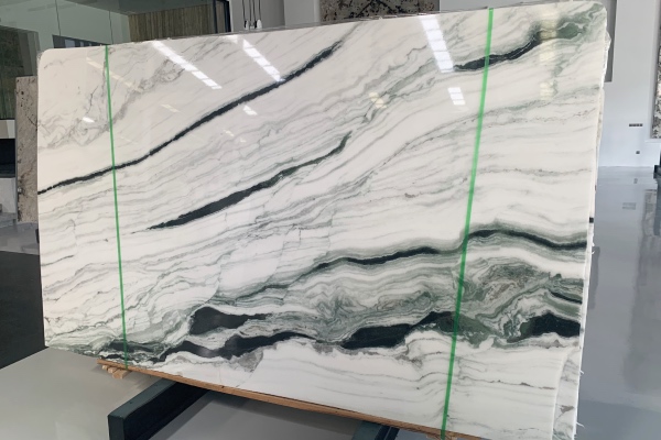 White natural marble with black veins White natural marble with black veins