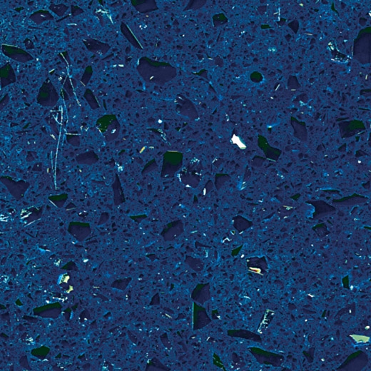 tuiles de quartz couleur mer bleue