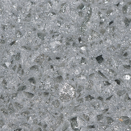 comptoirs de quartz gris brillant