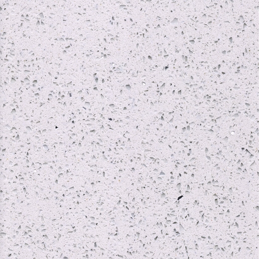 Stellar white engineered quartz