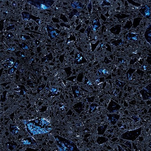 dalle de quartz bleu brillant
