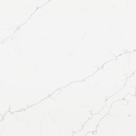 Thin vein white quartz slab