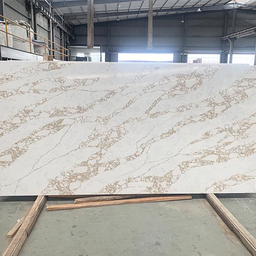Producteur de pierre de quartz doré Calacatta